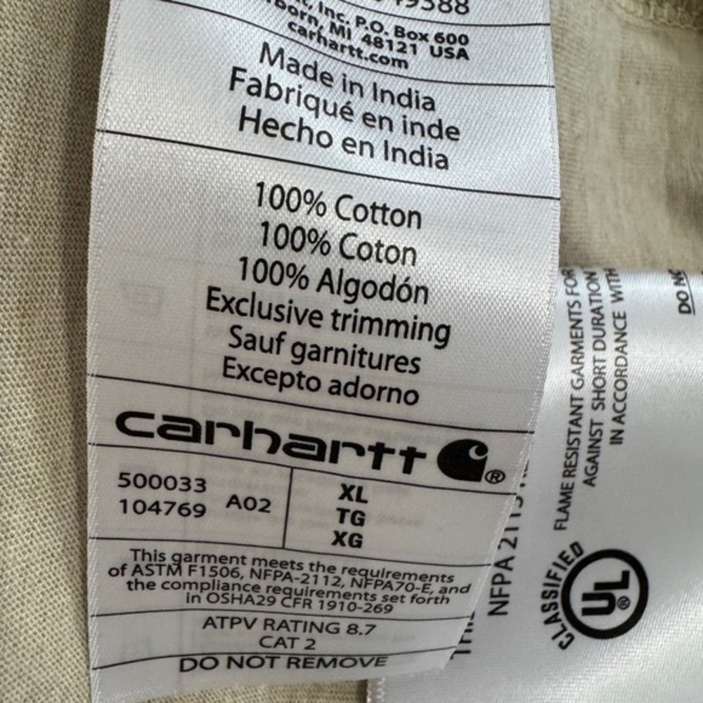 Carhartt FR Force Long Sleeve T Shirt Mens XL NEW - Picture 10 of 13